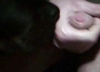 Black animal gets fucked upclose and the dude is grunting happily