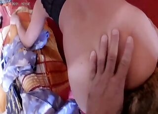 Russian cougar blows dog after getting a phenomenal zoo licking