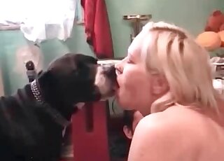 Zoophile couple wants black dog to join them and start fucking
