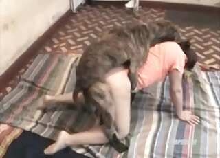 Big ass wife dog fucked in home zoo XXX and soaked in fresh sperm