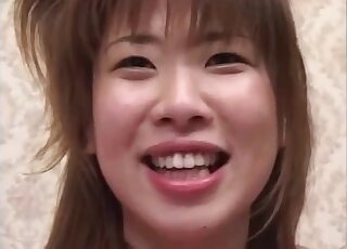 Japanese babe ass licks the dog prior to a nice cam fuck
