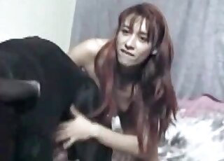 Slender chick loves the way her big dock is licking and fucking her