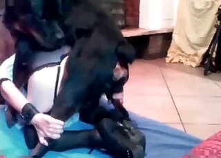 Housemaid get-up hottie is ready to get rammed by the kinky pet